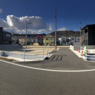 分譲地東側入口前道路より